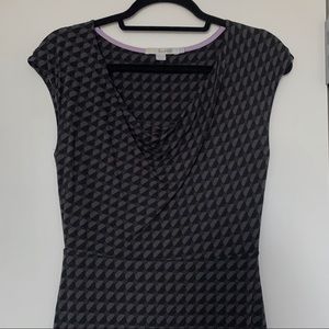 Boden Cowl Neck Dress in Grey, Size 2R